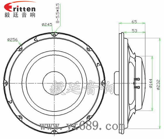 1.38寸40瓦舞臺(tái)音箱全頻喇叭成品圖