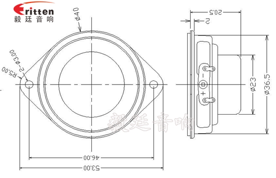 40mm3W16芯喇叭成品圖